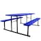 National Public Seating Rectangle Folding Picnic Table, Blue, Plastic, 8 Seats, 72 in L, 29 1/2 in H Overall Plank BMPT3072-BK04 - alternate 6